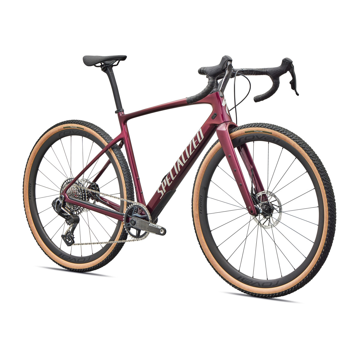 Specialized Diverge 4 Pro Carbon grants velosipēds | Bordeaux Metallic - Pearl Dolomite