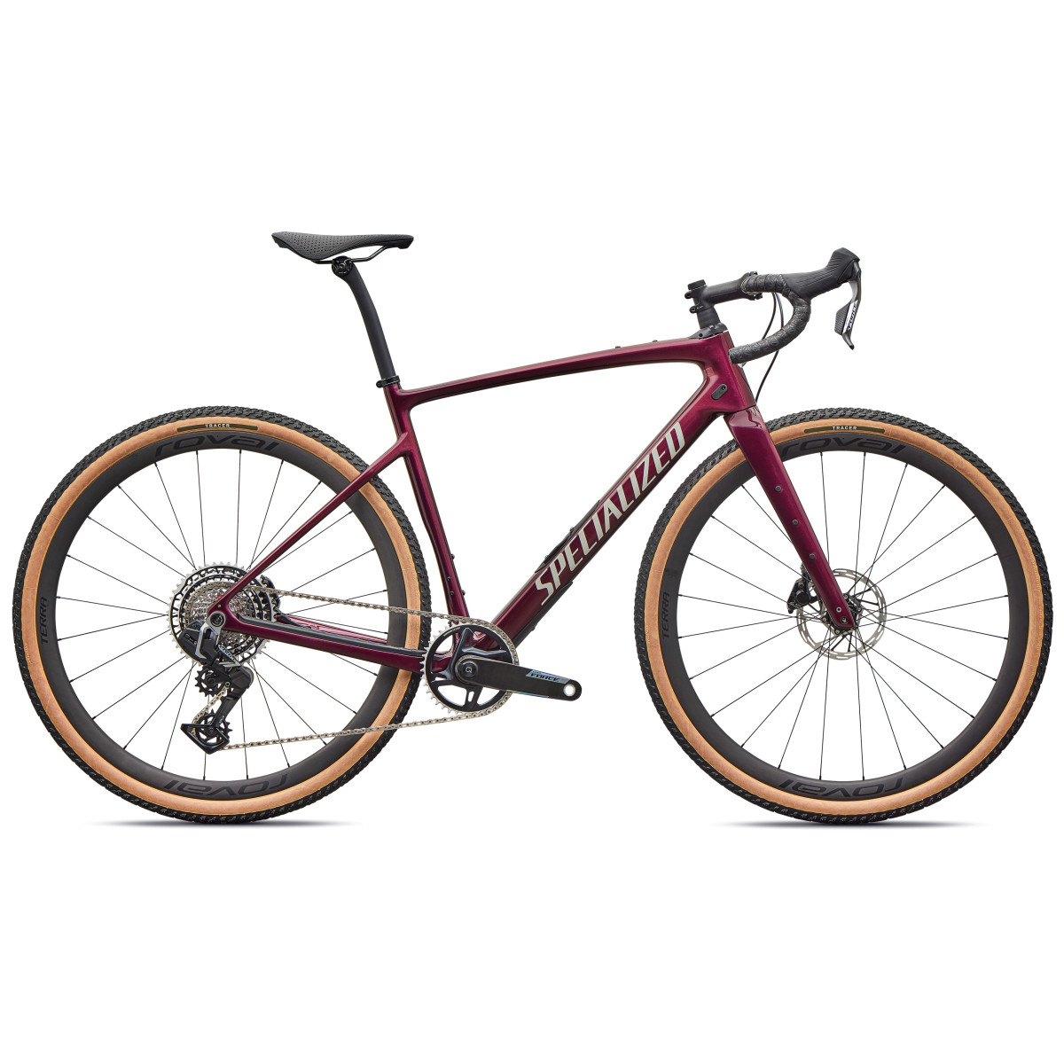 Specialized Diverge 4 Pro Carbon grants velosipēds | Bordeaux Metallic - Pearl Dolomite