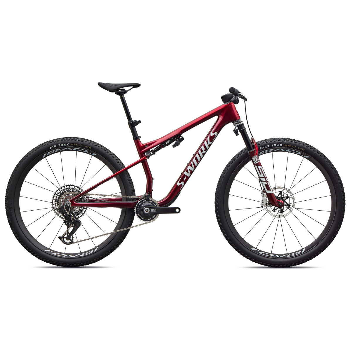S-Works Epic 9 Pro kalnu velosipēds | Gloss Red Tint - Metallic White Silver