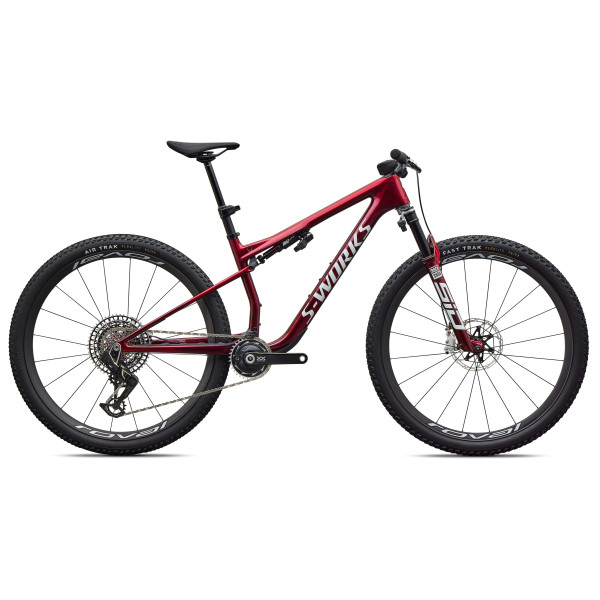 S-Works Epic 9 Pro kalnu velosipēds | Gloss Red Tint - Metallic White Silver