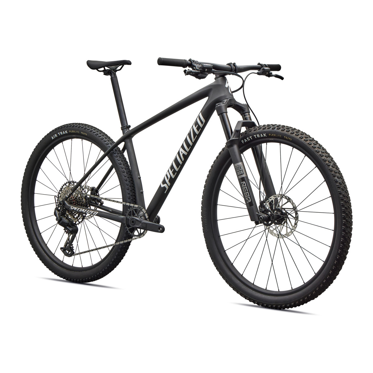 Specialized Epic Hardtail Comp kalnu velosipēds | Satin Carbon - Metallic White Silver