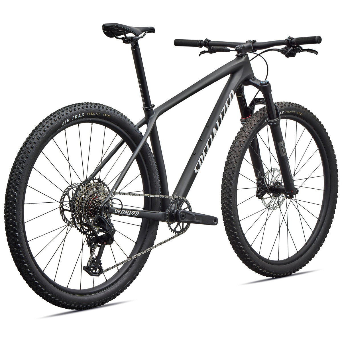 Specialized Epic Hardtail Comp kalnu velosipēds | Satin Carbon - Metallic White Silver