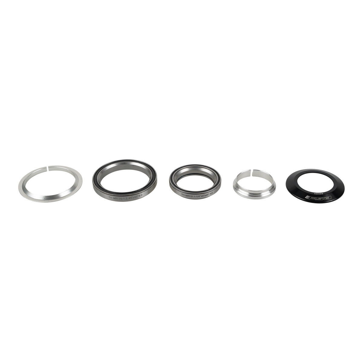Specialized - FSA integrētais stūres komplekts | 1-1/8" Upper / 1.5" Lower / 45X45°  / Raised 47mm Top Cover / Split Crown Race