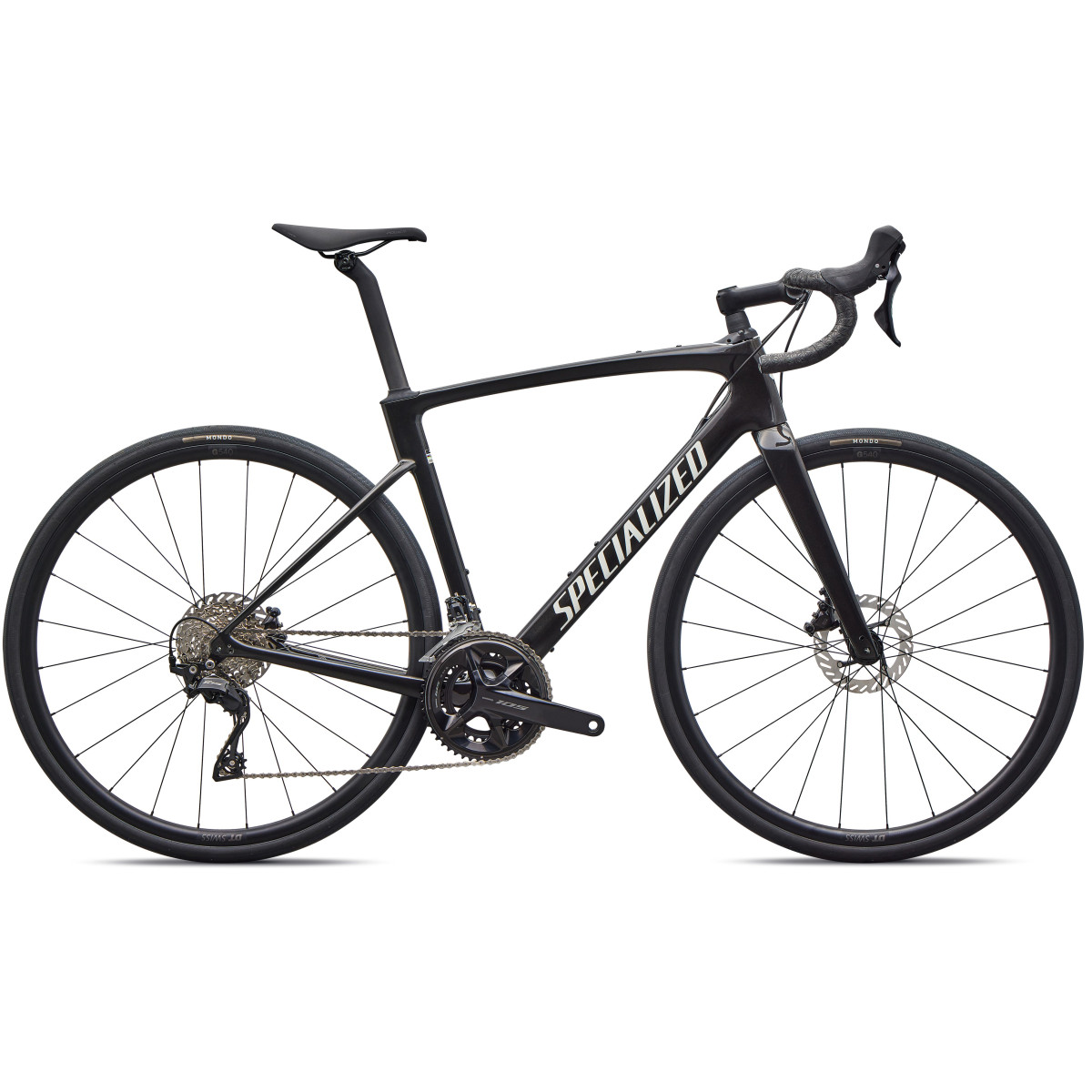 Specialized Roubaix SL8 Sport šosejas velosipēds | Shimano 105 | Gloss Obsidian Metallic - Dune White