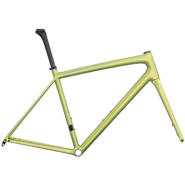 S-Works Aethos rāmis | Satin Silver Dust - Team Yellow