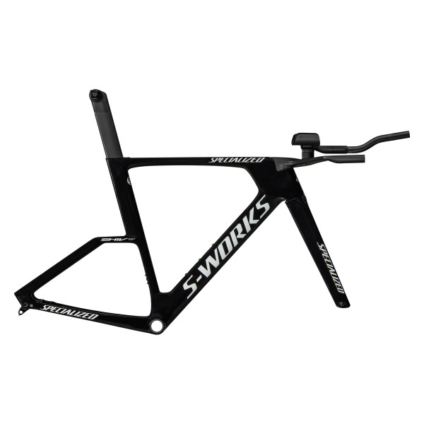 S-Works Shiv TT triatlona rāmis | Gloss Tarmac Black - Metallic White Silver