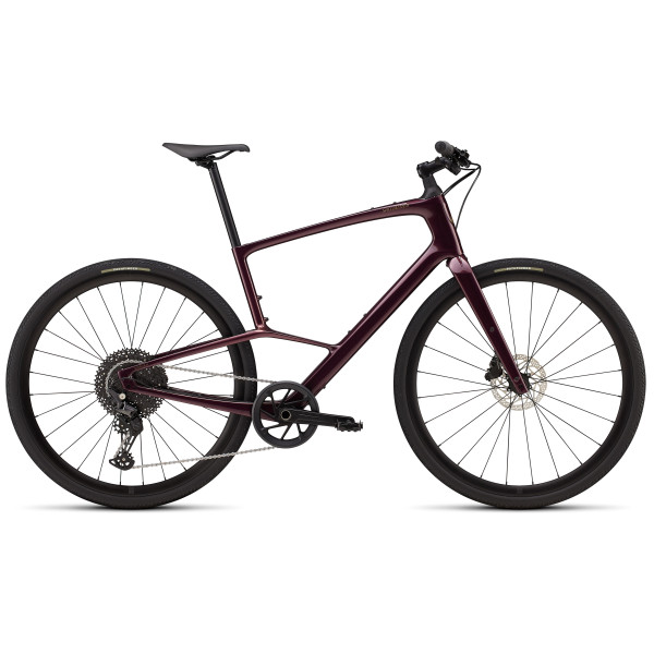 Specialized Sirrus X 5.0 fitnesa velosipēds | Gloss Bordeaux Metallic - Burnt Gold Metallic Frost Reflective