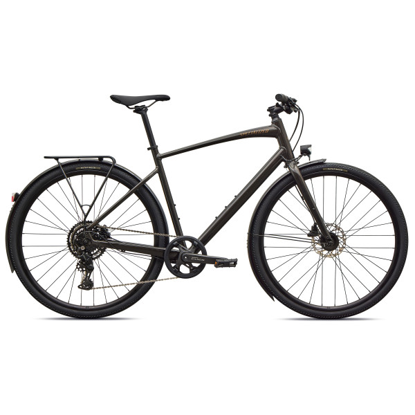 Specialized Sirrus X 2.0 EQ fitnesa velosipēds | Gloss Metallic Obsidian - Burnt Gold Metallic
