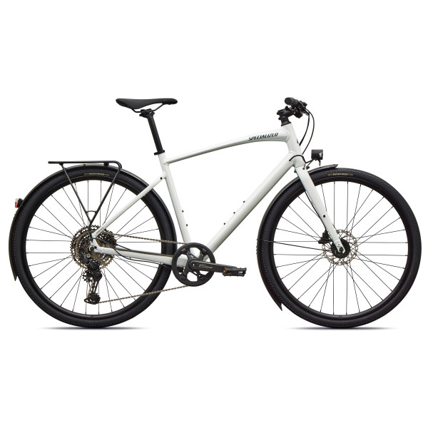 Specialized Sirrus X 3.0 EQ fitnesa velosipēds | Gloss Metallic White Silver