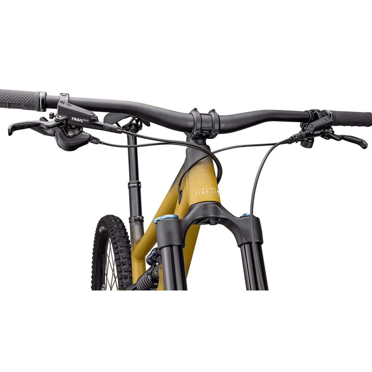 Specialized Status 2 170 kalnu velosipēds | Satin Harvest Gold Tint - Obsidian