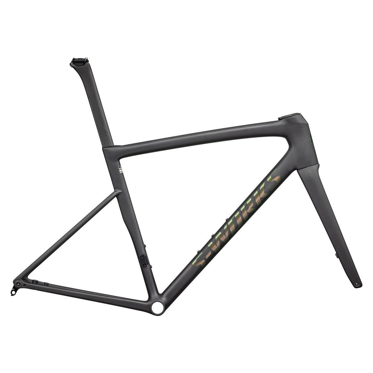 S-Works Tarmac SL8 rāmis | Satin Carbon Rtp - Silver to Green Pearl