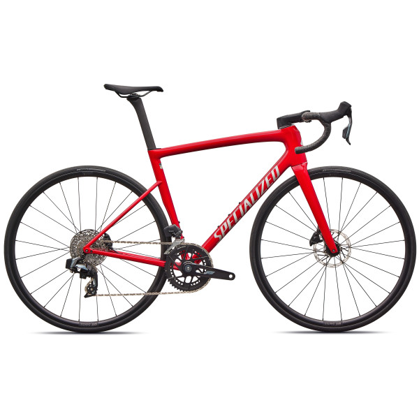 Specialized Tarmac SL8 Comp šosejas velosipēds | SRAM Rival eTap AXS | Gloss Red Tint Over Silver Dust - Silver Dust
