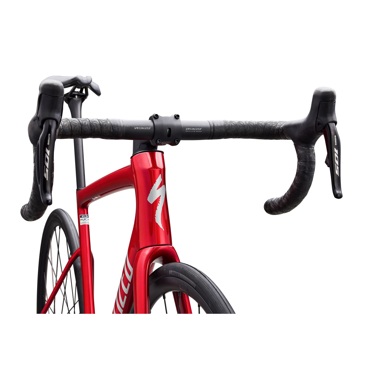 Specialized Tarmac SL8 Comp  šosejas velosipēds | Shimano 105 Di2 | Gloss Red Tint Over Silver Dust