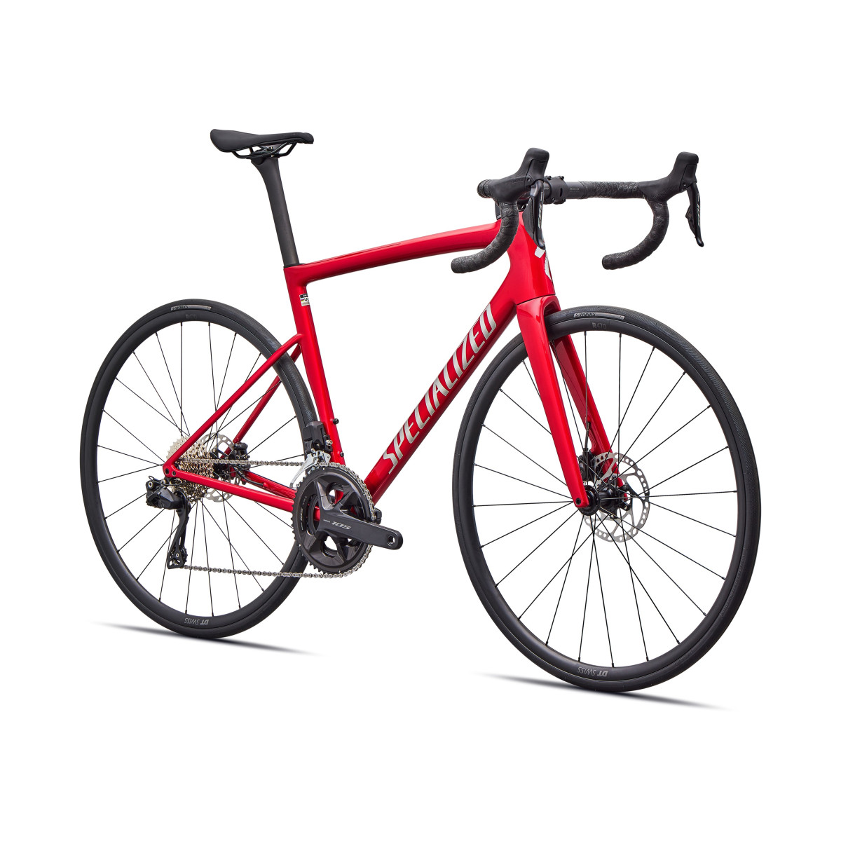 Specialized Tarmac SL8 Comp  šosejas velosipēds | Shimano 105 Di2 | Gloss Red Tint Over Silver Dust