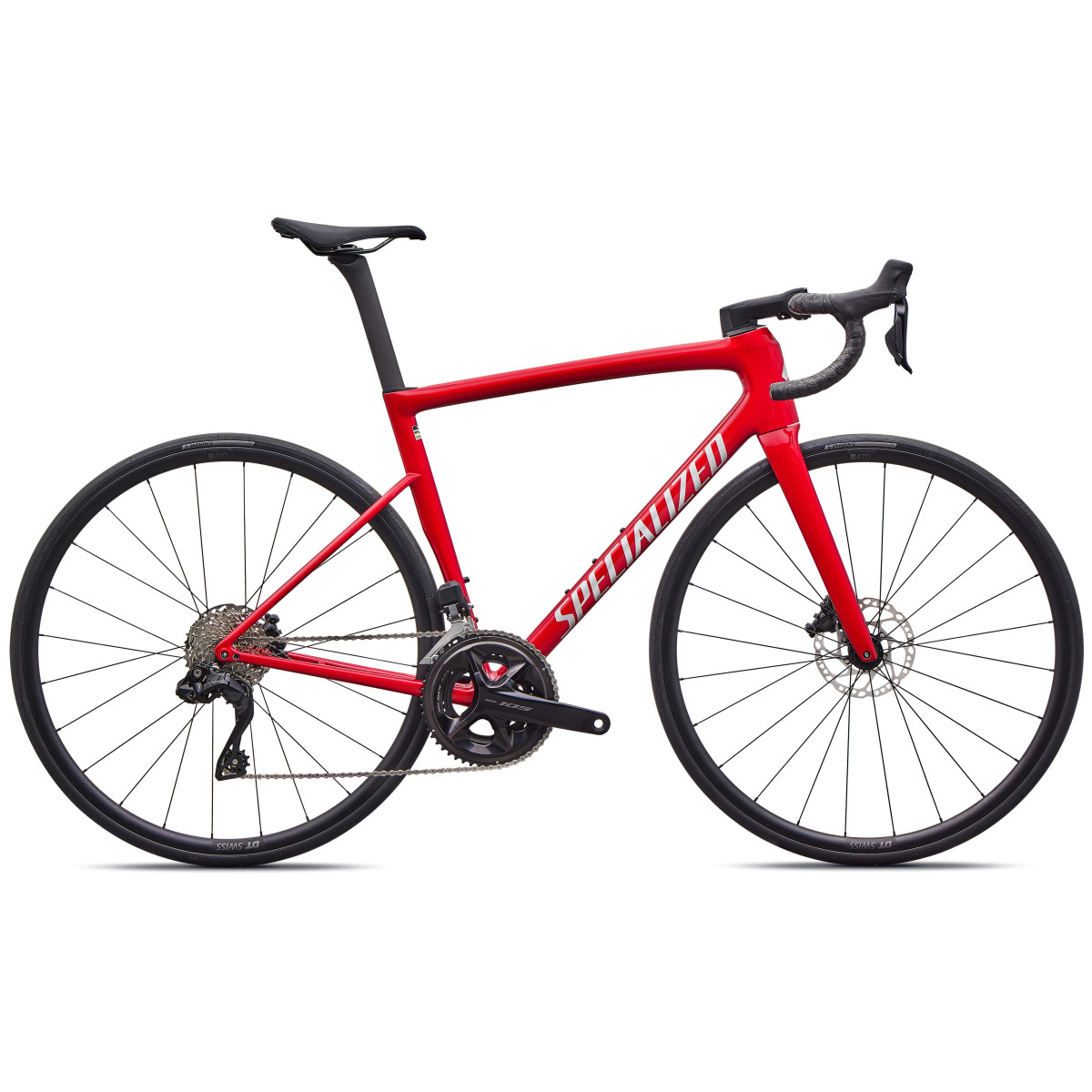 Specialized Tarmac SL8 Comp  šosejas velosipēds | Shimano 105 Di2 | Gloss Red Tint Over Silver Dust