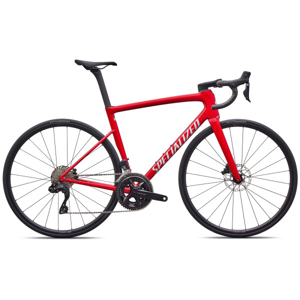 Specialized Tarmac SL8 Comp  šosejas velosipēds | Shimano 105 Di2 | Gloss Red Tint Over Silver Dust