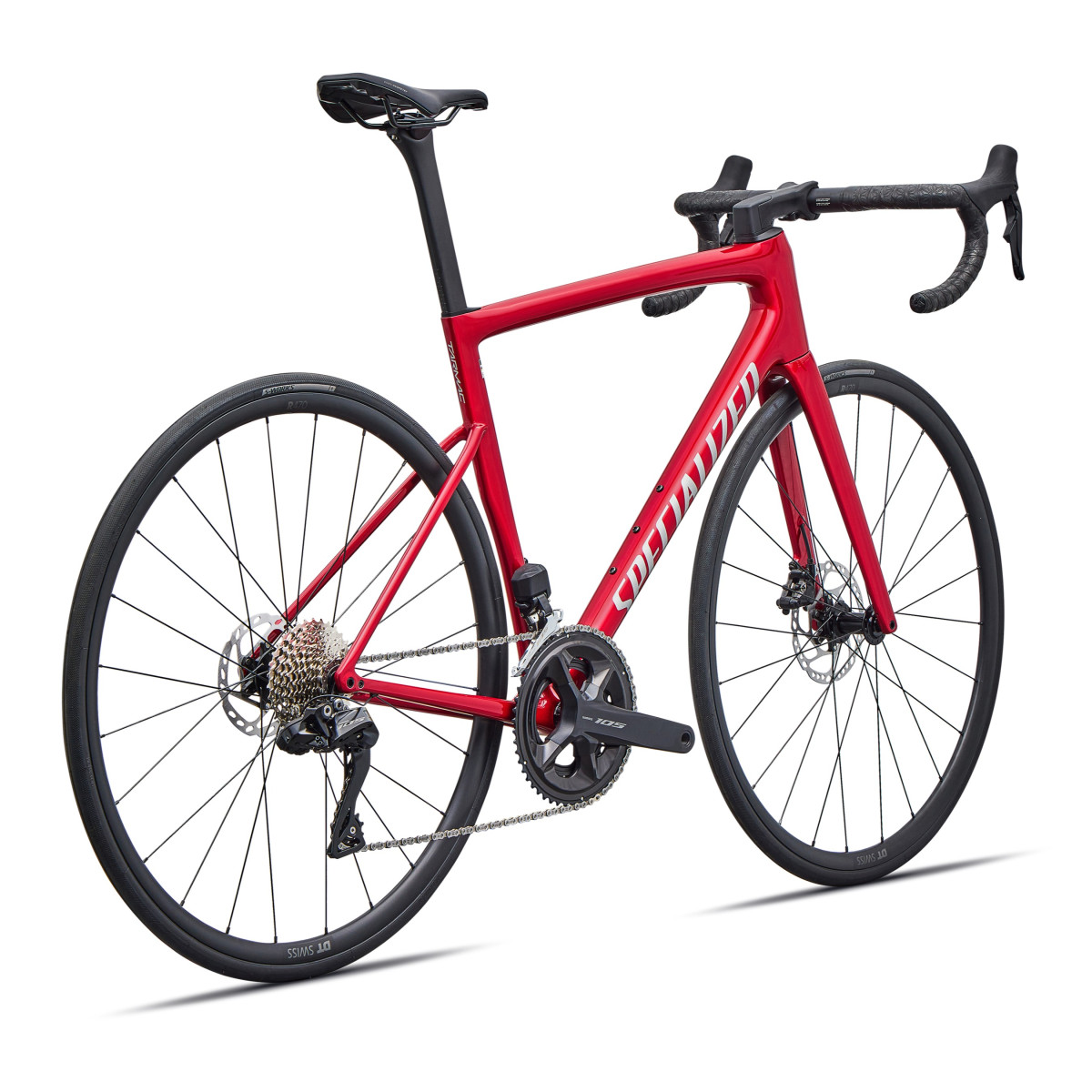 Specialized Tarmac SL8 Comp  šosejas velosipēds | Shimano 105 Di2 | Gloss Red Tint Over Silver Dust