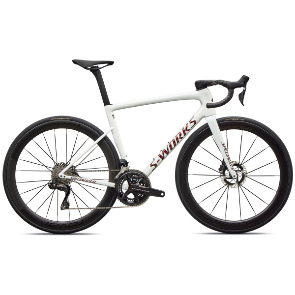 S-Works Tarmac SL8 šosejas velosipēds | Shimano Dura-Ace Di2 | Gloss Metallic White Silver - Pearl