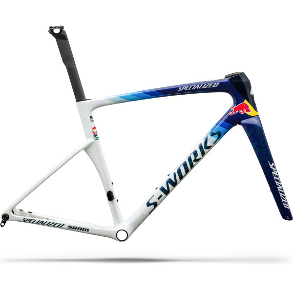 S-Works Tarmac SL9 rāmja komplekts | Red Bull - BORA - hansgrohe | Gloss Metallic White Silver - Deep Blue