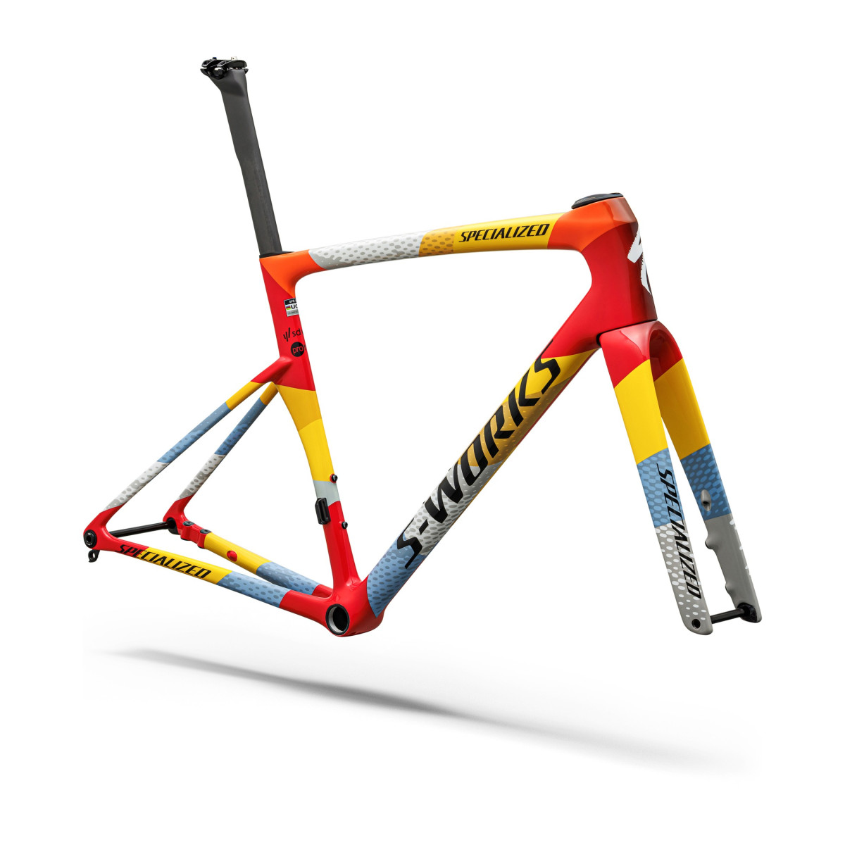 S-Works Tarmac SL9 rāmja komplekts | SD Worx - Protime | Gloss Vivid Red - Yellow - Dolomite Metallic