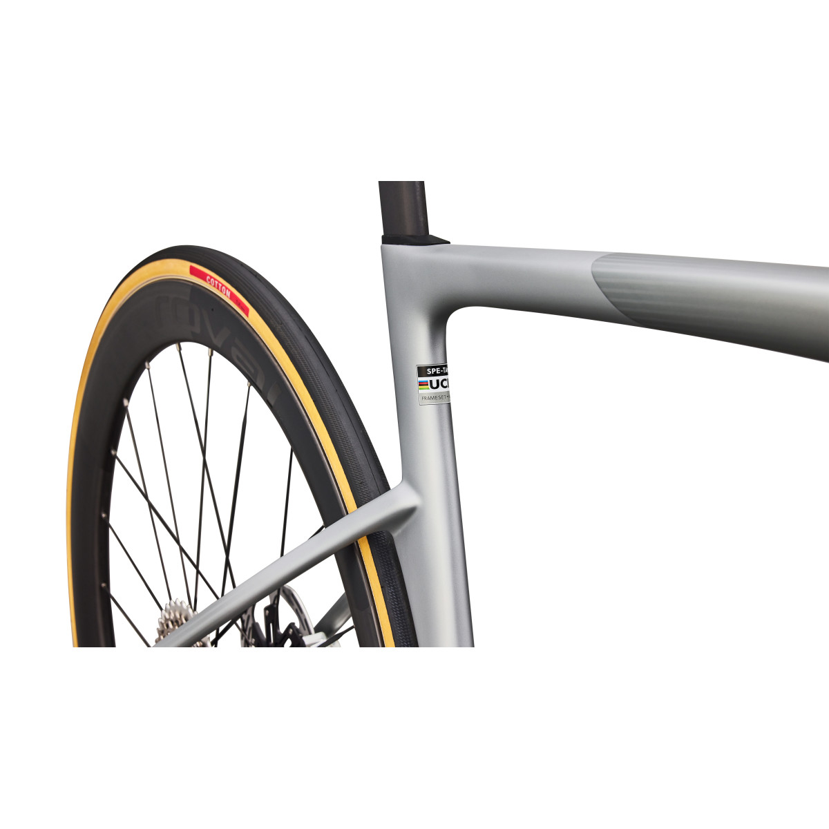S-Works Tarmac SL9 šosejas velosipēds | SRAM Red AXS | Satin Silver Dust - Gloss Chrome