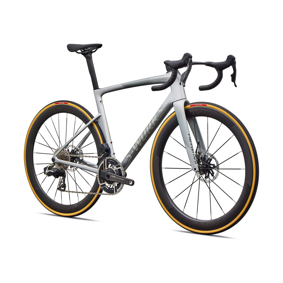 S-Works Tarmac SL9 šosejas velosipēds | SRAM Red AXS | Satin Silver Dust - Gloss Chrome