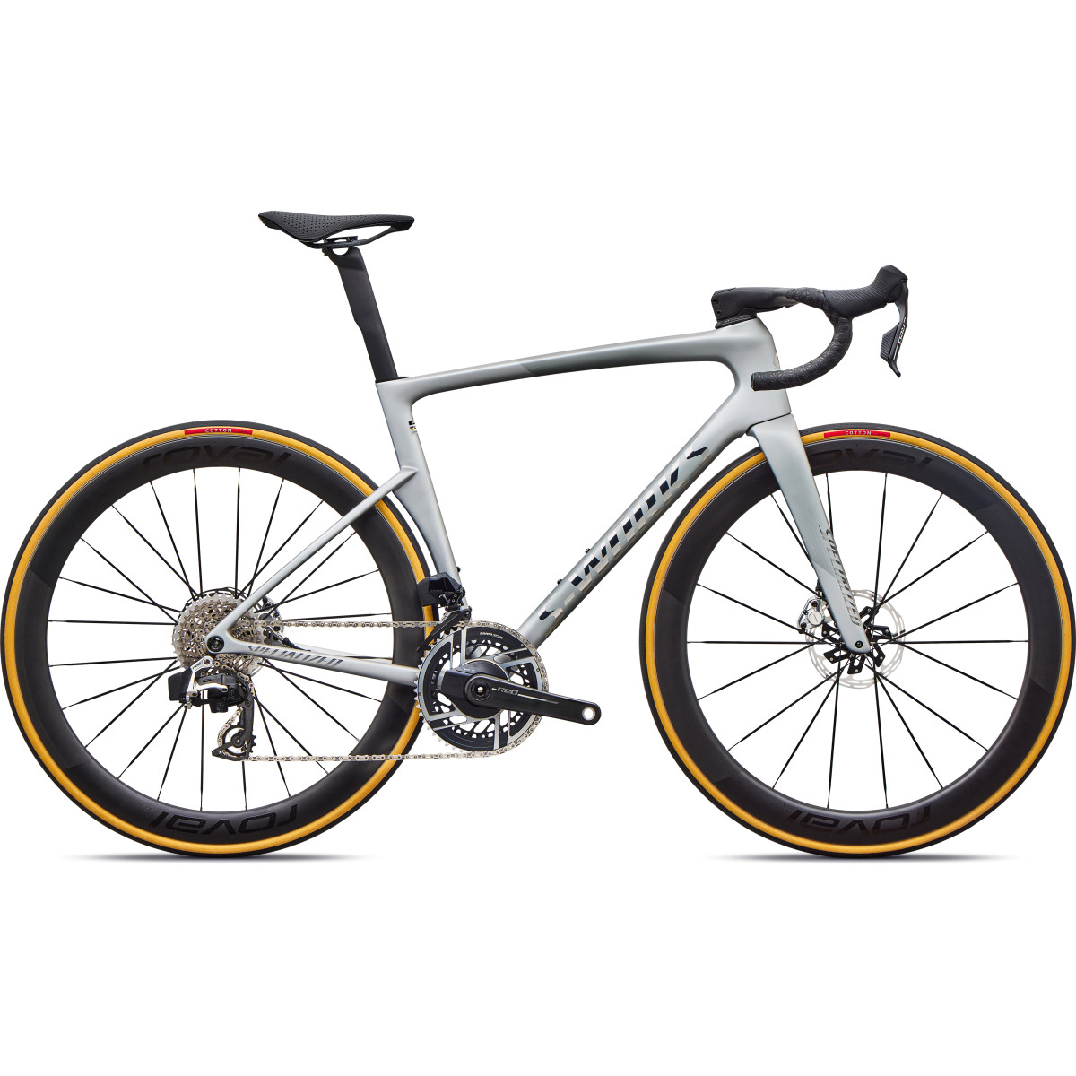 S-Works Tarmac SL9 šosejas velosipēds | SRAM Red AXS | Satin Silver Dust - Gloss Chrome