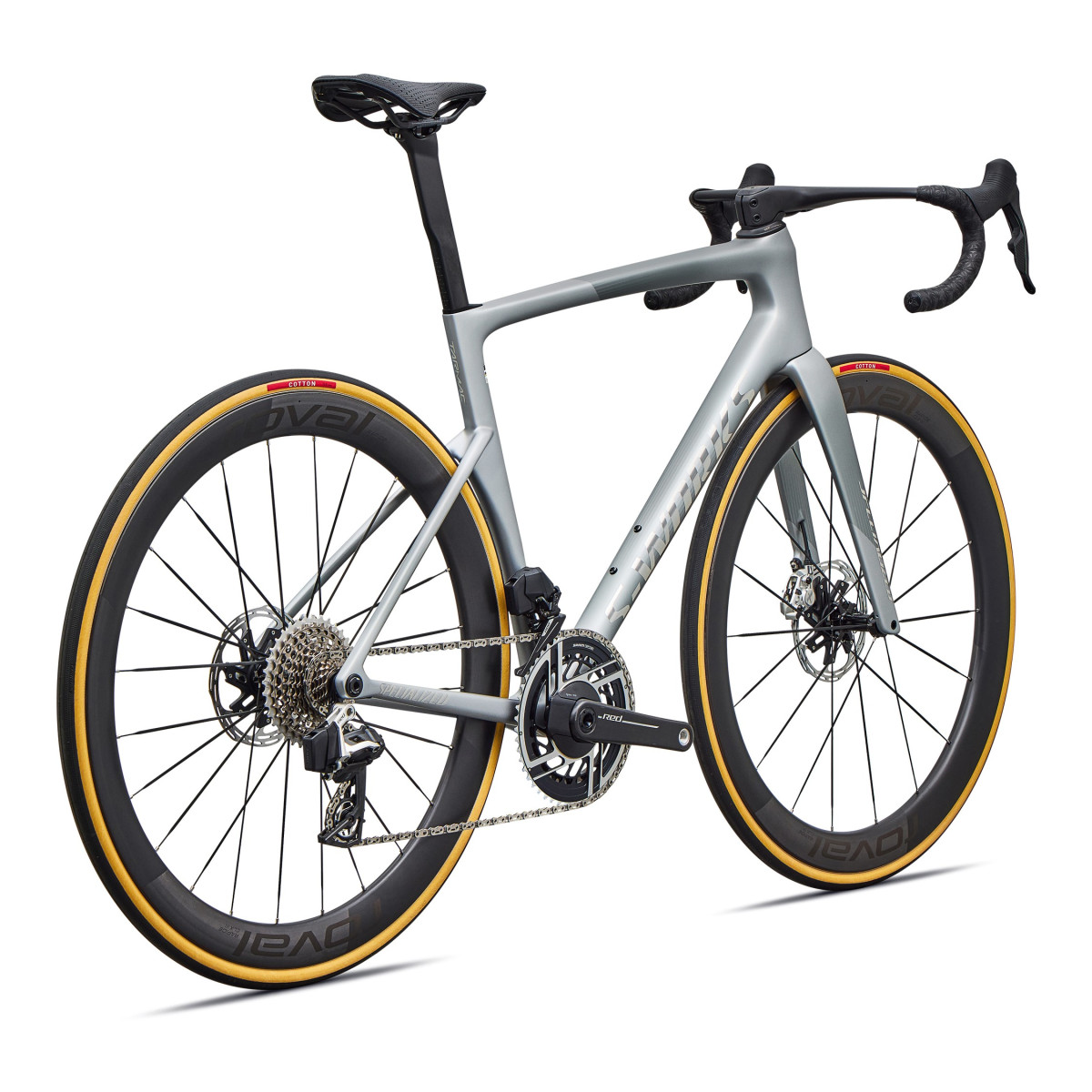S-Works Tarmac SL9 šosejas velosipēds | SRAM Red AXS | Satin Silver Dust - Gloss Chrome