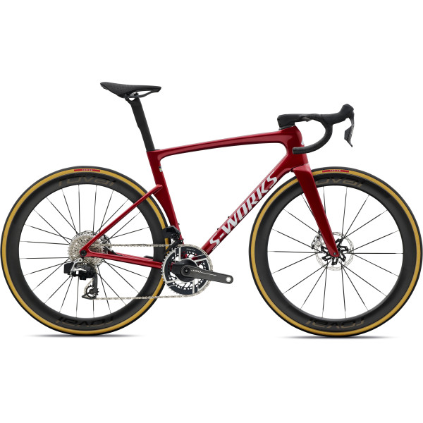 S-Works Tarmac SL9 šosejas velosipēds | SRAM Red AXS | Gloss Ruby Metallic - White Silver Metallic
