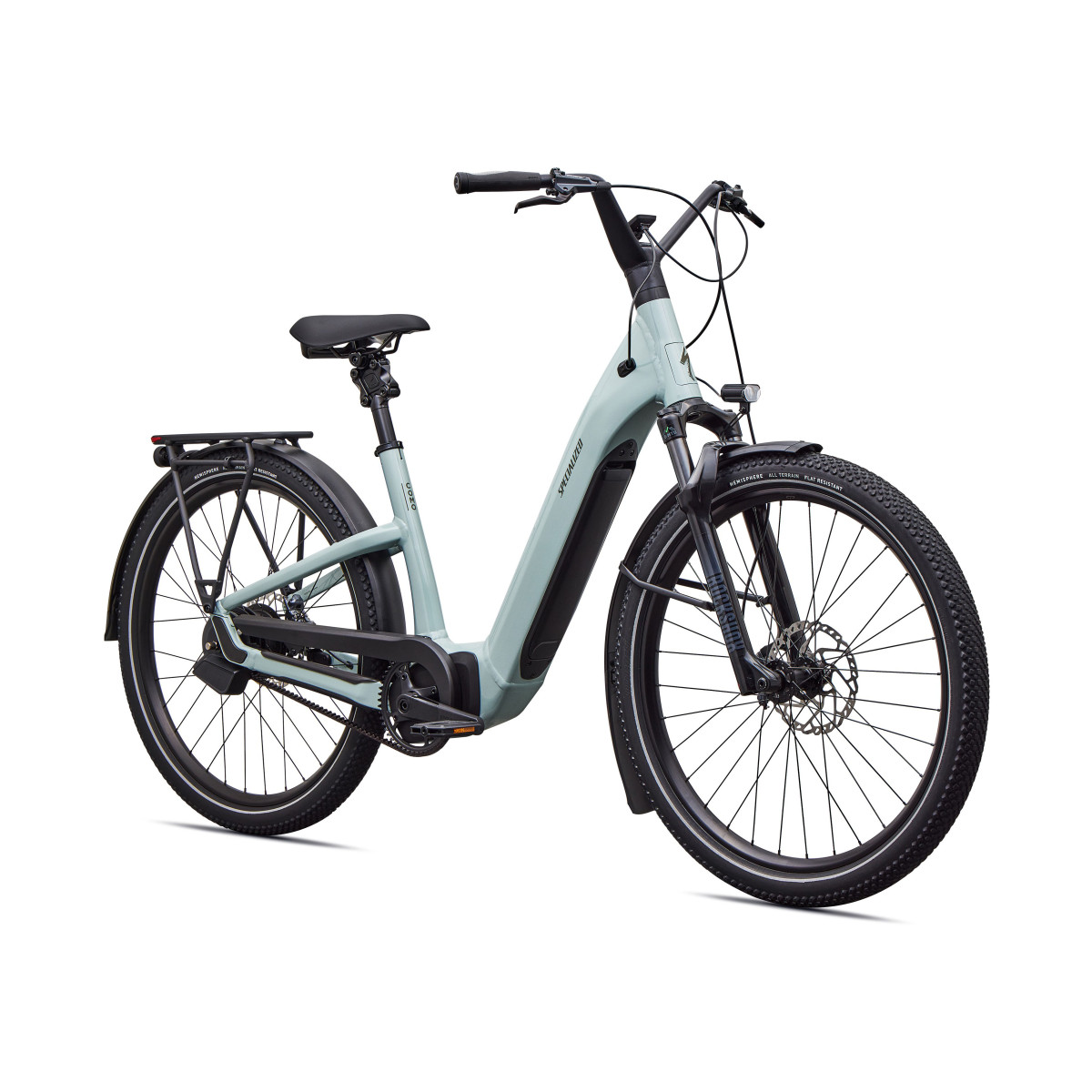 Specialized Turbo Como 5.0 IGH elektrovelosipēds | Gloss Agave Grey - Oak Green Metallic