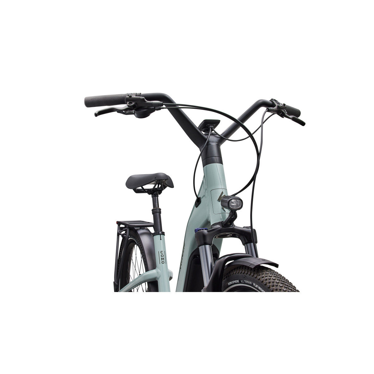 Specialized Turbo Como 4.0 elektrovelosipēds | Gloss Agave Grey - Oak Green Metallic