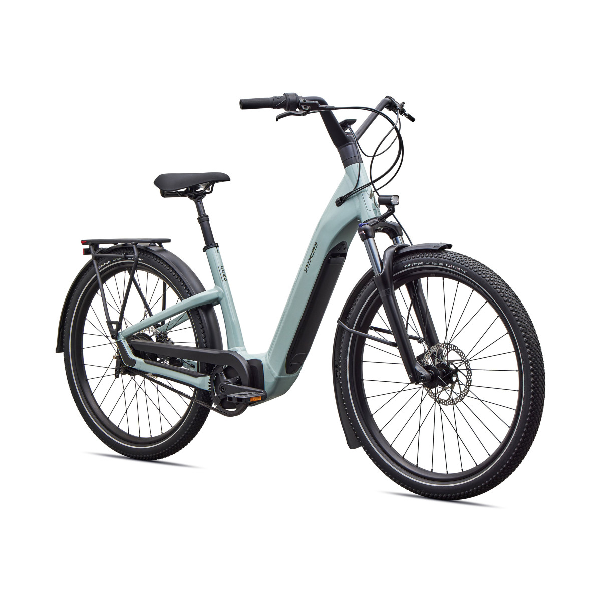 Specialized Turbo Como 4.0 IGH elektrovelosipēds | Gloss Agave Grey - Oak Green Metallic