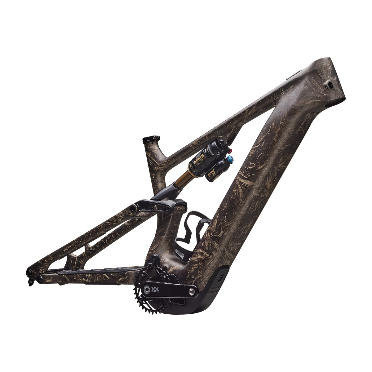 S-Works Turbo Levo 4 rāmis | Satin Taupe - Gunmetal Strata - Metallic Obsidian