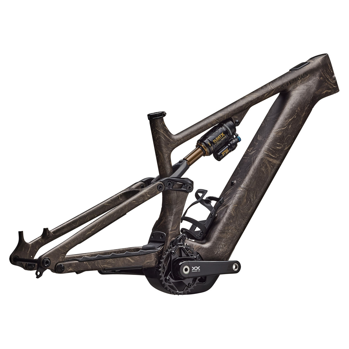 S-Works Turbo Levo 4 rāmis | Satin Taupe - Gunmetal Strata - Metallic Obsidian