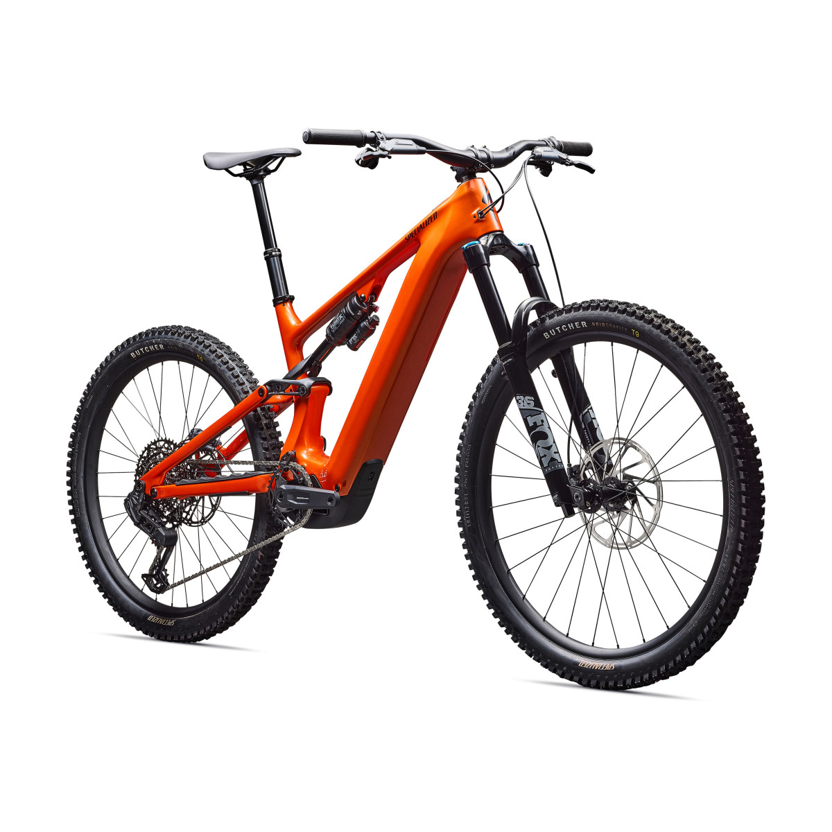 Specialized Turbo Levo 4 Comp elektrovelosipēds | Gloss Orange Tint Over Silver Dust - Dark Navy