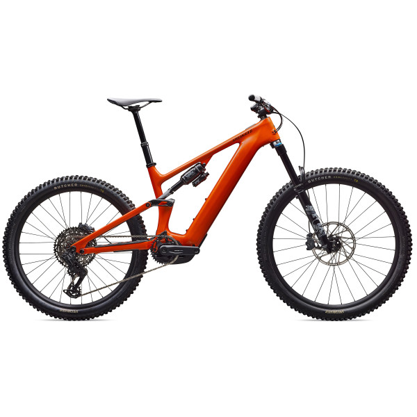 Specialized Turbo Levo 4 Comp elektrovelosipēds | Gloss Orange Tint Over Silver Dust - Dark Navy