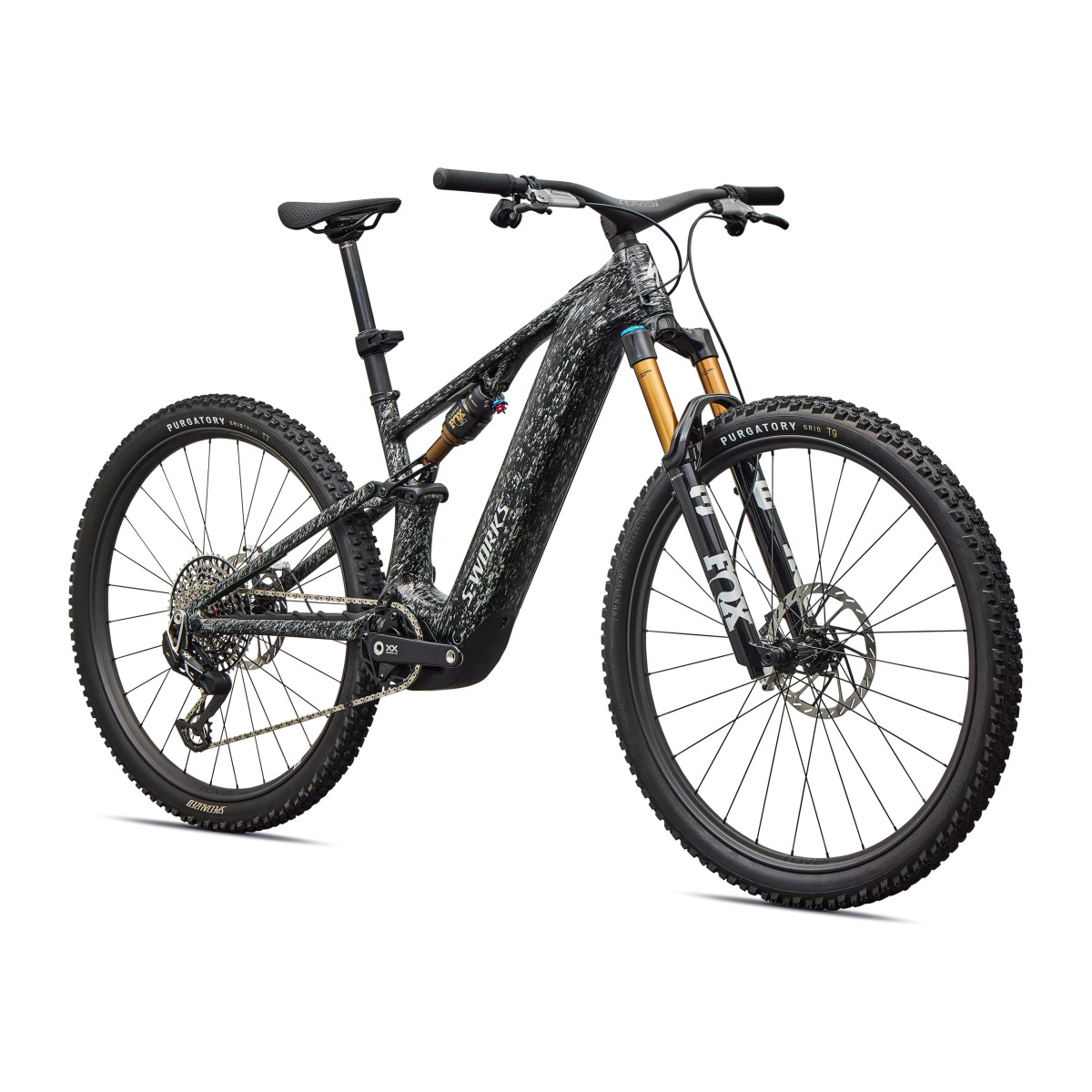 S-Works Turbo Levo R elektrovelosipēds | Gloss Shadow Silver Blended Speckle
