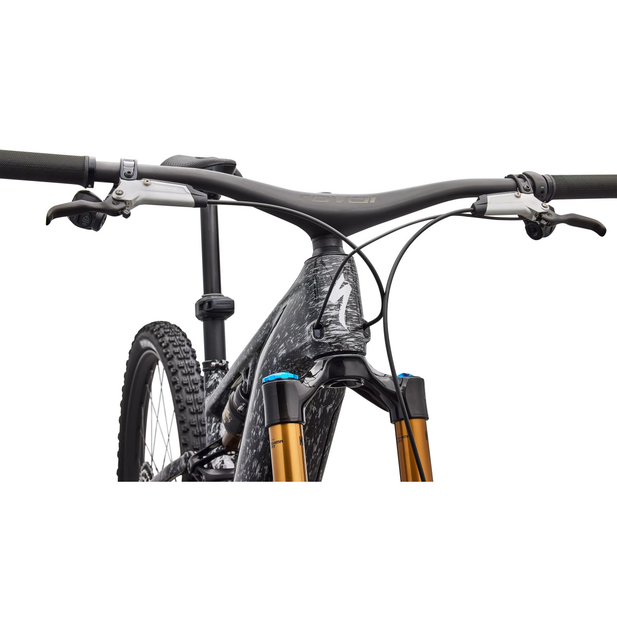 S-Works Turbo Levo R elektrovelosipēds | Gloss Shadow Silver Blended Speckle