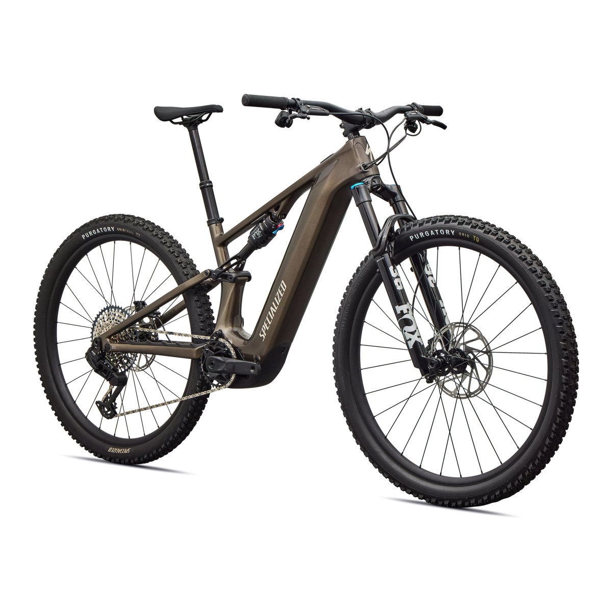 Specialized Turbo Levo R Comp elektrovelosipēds | Gloss Gunmetal - White Mountains