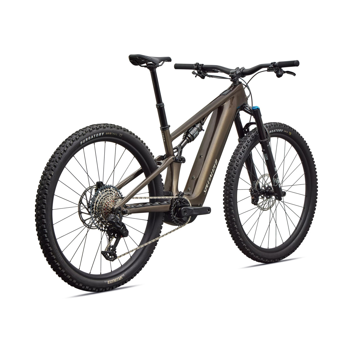 Specialized Turbo Levo R Comp elektrovelosipēds | Gloss Gunmetal - White Mountains