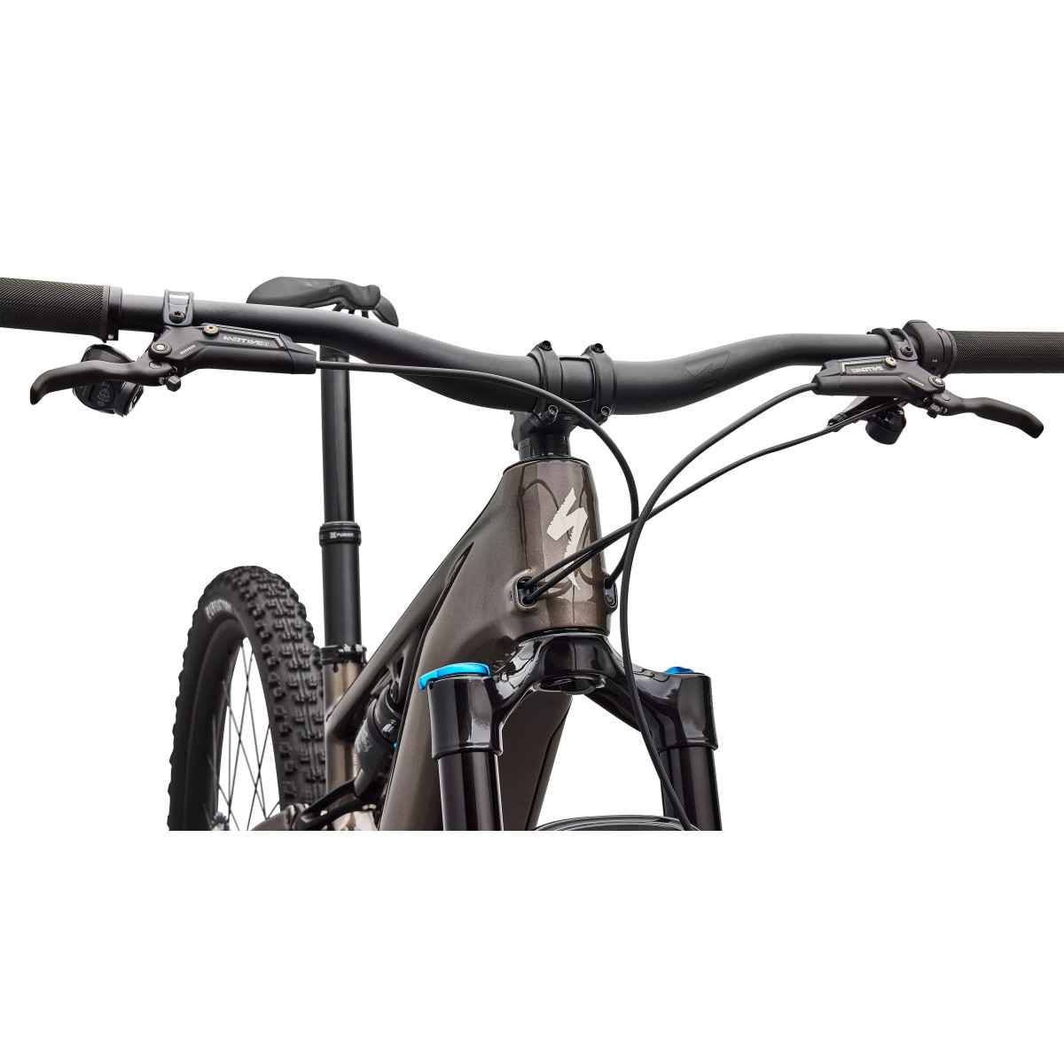 Specialized Turbo Levo R Comp elektrovelosipēds | Gloss Gunmetal - White Mountains