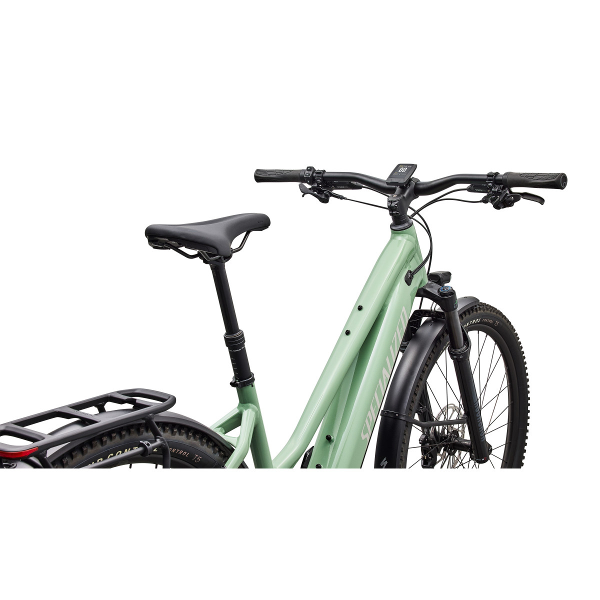 Specialized Turbo Tero 5.0 EQ Step-Through elektrovelosipēds | Gloss Pistachio - Dolomite
