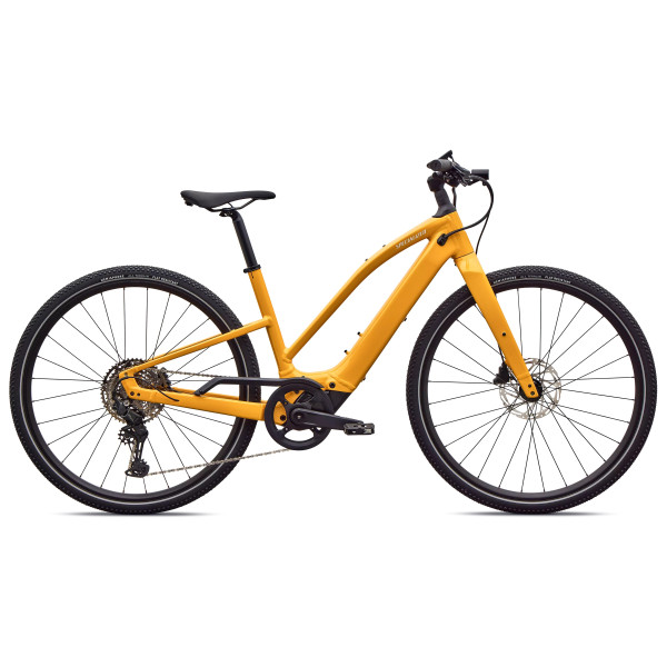 Specialized Turbo Vado SL 2 4.0 Step-Through elektrovelosipēds | Gloss Brassy Yellow - Metallic White Silver Frost Reflective
