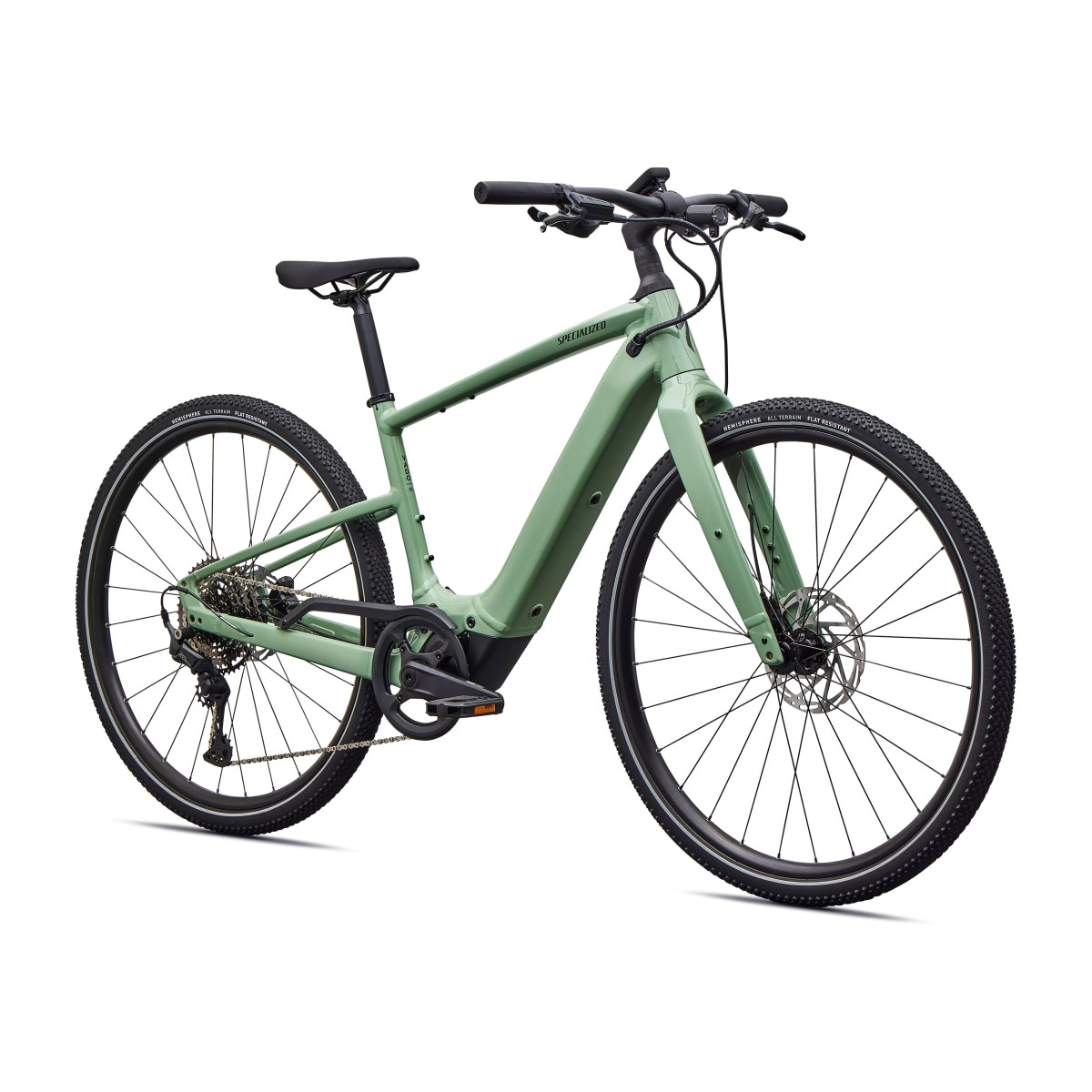 Specialized Turbo Vado SL 2 4.0 elektrovelosipēds | Gloss Pistachio - Oak Green Metallic Frost Reflective