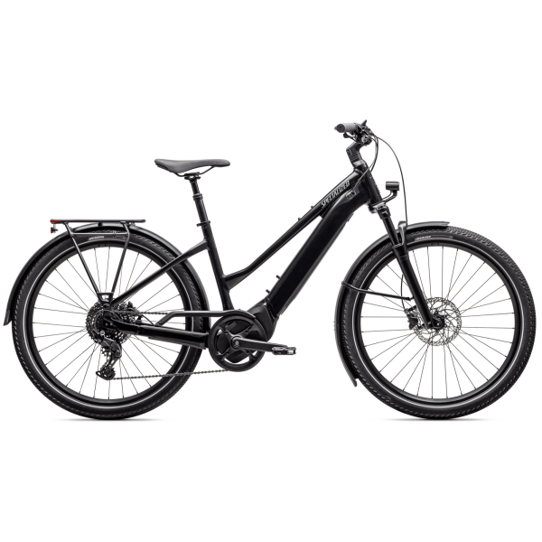 Specialized Turbo Vado 4.0 Step-Through elektriskais velosipēds | Gloss Castblack - Satin Silver Reflective