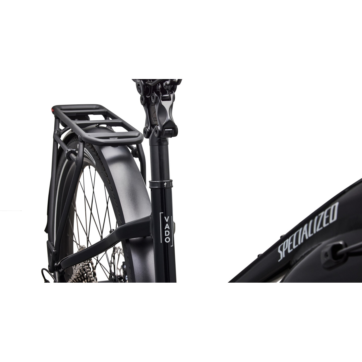 Specialized Turbo Vado 5.0 Step-Through elektriskais velosipēds | Gloss Castblack - Satin Silver Reflective