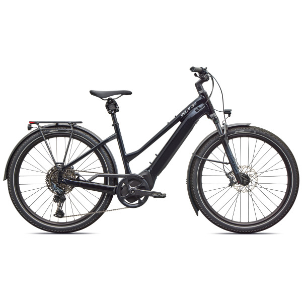 Specialized Turbo Vado 5.0 Step-Through elektriskais velosipēds | Gloss Castblack - Satin Silver Reflective