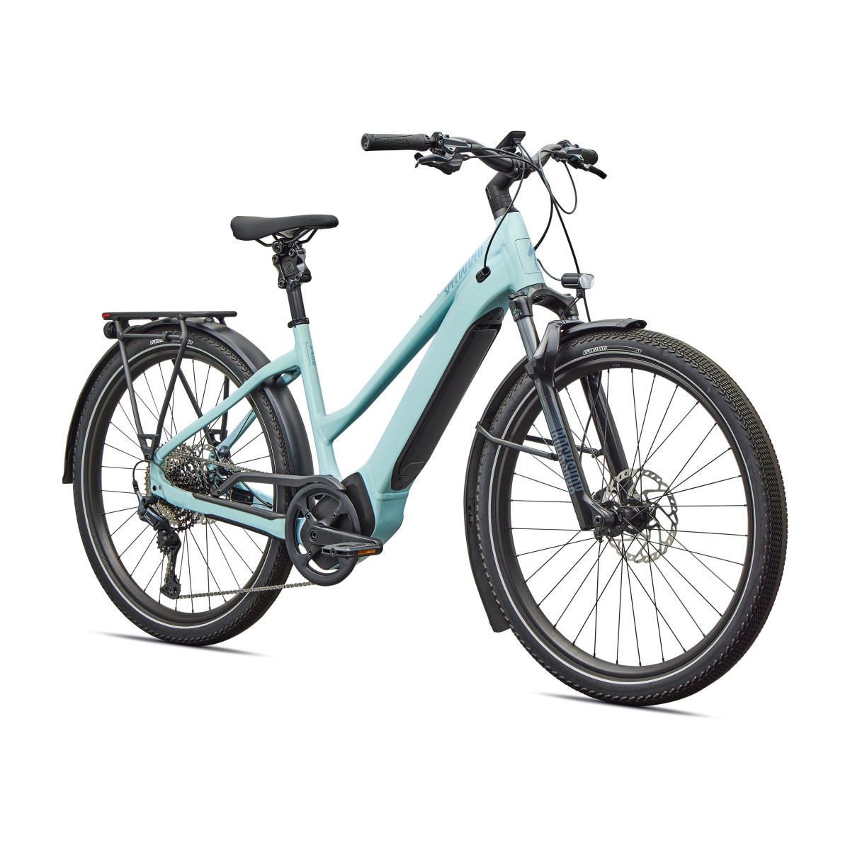 Specialized Turbo Vado 5.0 Step-Through elektriskais velosipēds | Gloss Seafoam - Lapis Pearl