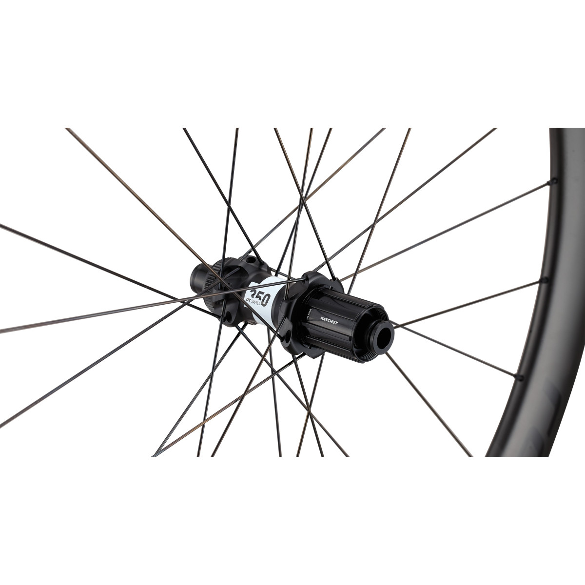 Roval Rapide CL III Carbon aizmugurējais ritenis | Satin Carbon - Gloss Black