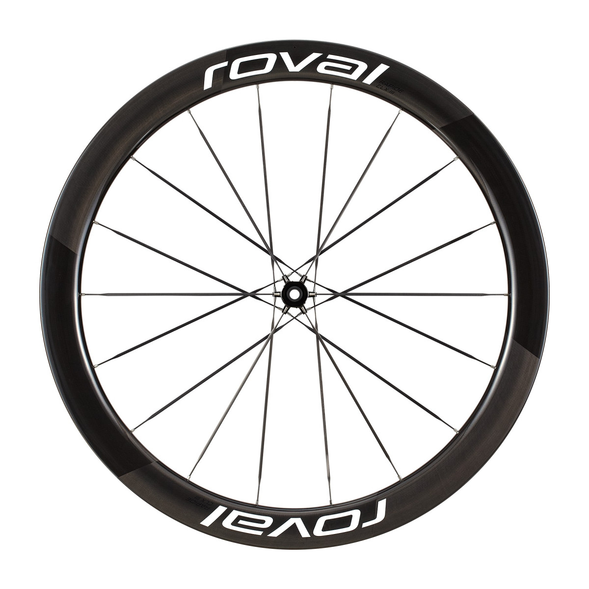 Roval Rapide CLX III Carbon priekšējais ritenis | Gloss Carbon - Gloss White